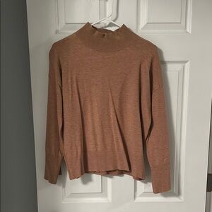 Elegant Tan Cowl Neck Sweater